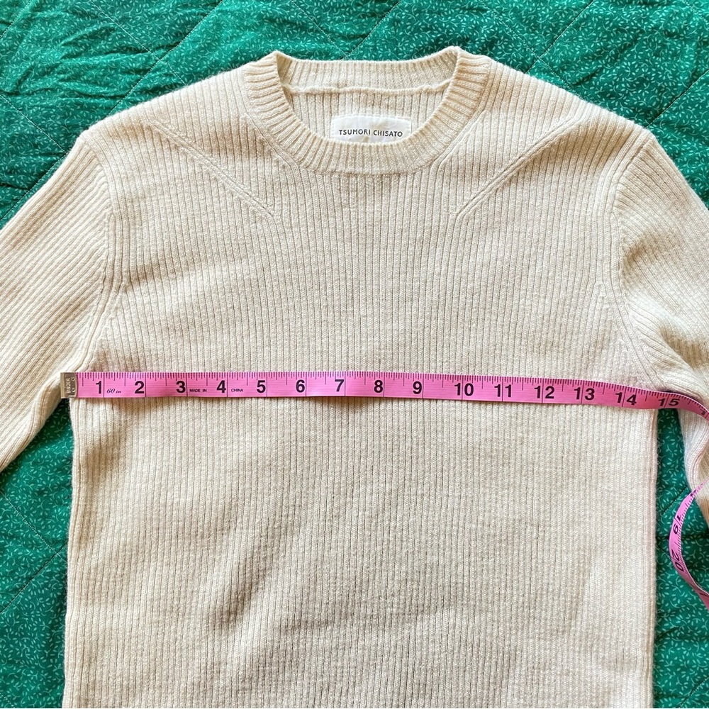 Tsumori Chisato 1/2 sleeve knit crewneck sweater -  100% wool - Picture 13 of 14